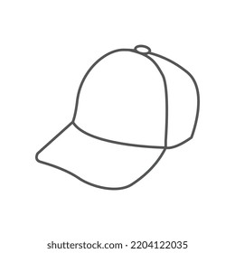 Man hat for sun protection headwear with ribbon. male summer hat, male sun cap for beach and summer vacation accessory icon. Vector illustration filled outline style. EPS10