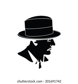 man with hat vector illustration