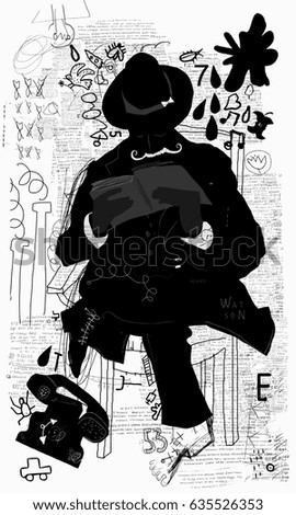 A man in a hat who sits on a chair and reads a book