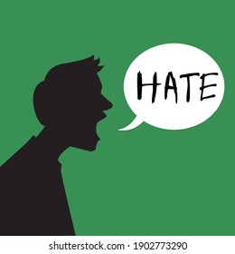 Man With Hate Speech Bubble-vector