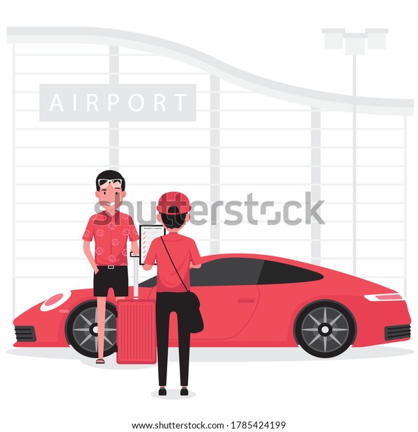 A man have a car check\
at the garage