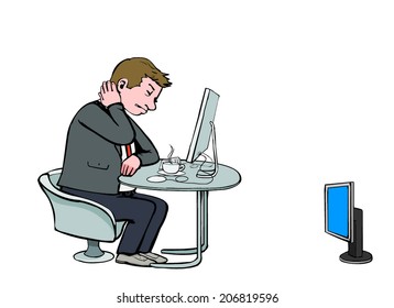 man having back pain