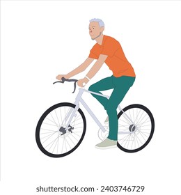 A man having  a bike for exercising 