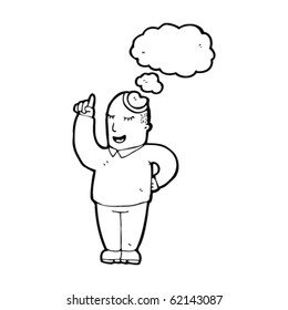 man having idea cartoon