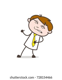 A Man Having Pain in Body Vector Concept