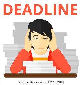 Man having problem with deadline.