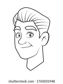diseño de ilustración vectorial de icono de avatar de cabeza de hombre