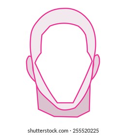 Man head avatar - vector illustration