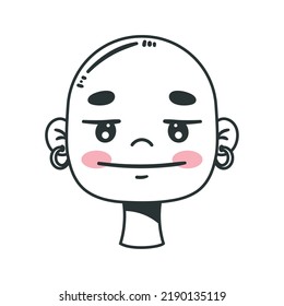 man head bald character icon