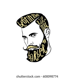 man head barber shop icon