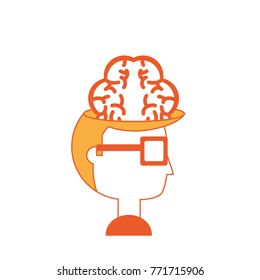 man head and brain icon