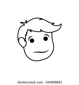 Man head cartoon icon vector illustration graphic design