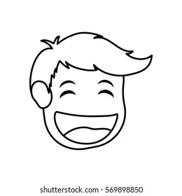 Man head cartoon icon vector illustration graphic design