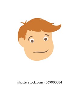 Man head cartoon icon vector illustration graphic design