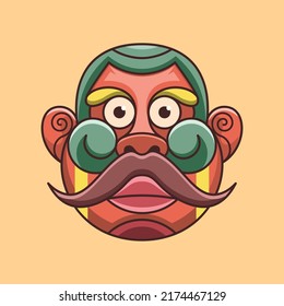 man head cartoon logo vector illustration