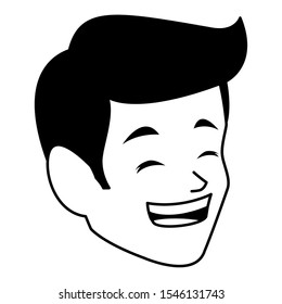 Man head design, Boy male person people human social media and portrait theme Vector illustration