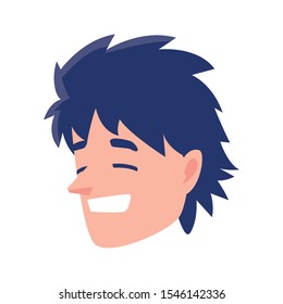 Man head design, Boy male person people human social media and portrait theme Vector illustration