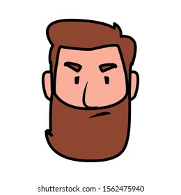 Man head design, Boy male person people human social media and portrait theme Vector illustration