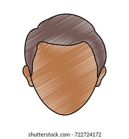 man  head doodle   vector  illustration