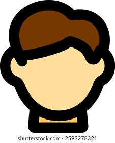 man head fill color style icon