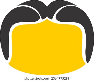 man head with hair stylish vector 