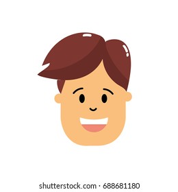man head with hairstyle design