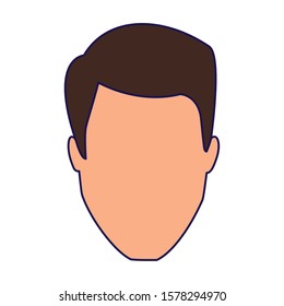 man head icon over white background, vector illustration