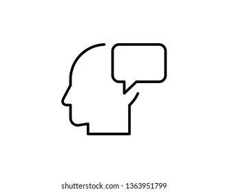 Man head icon representing user profile and personal identity