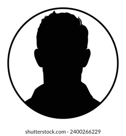 Man head icon silhouette on white