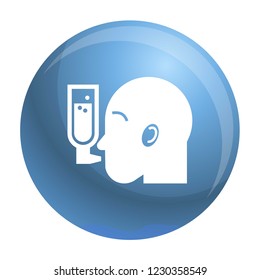 Man head icon. Simple illustration of man head vector icon for web design isolated on white background