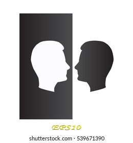man, head, icon, vector illustration EPS 10