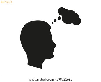 Man, head, icon, vector illustration eps10
