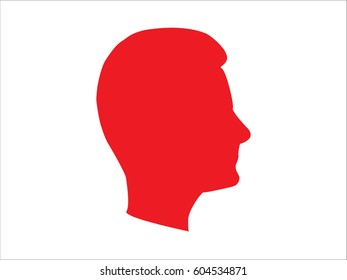 Man, head, icon, vector illustration eps10