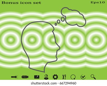 Man, head, icon, vector illustration eps10