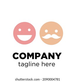 Man head logo icon vector