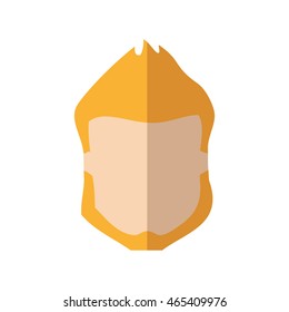 man head male person hair avatar icon. Isolated and flat illustration. Vector graphic