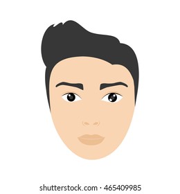 man head male person hair avatar icon. Isolated and flat illustration. Vector graphic