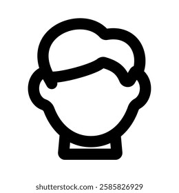man head outlined black style