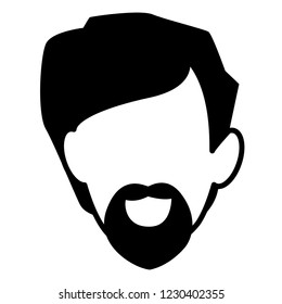 Man head over white background