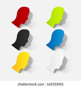 Man head paper cut