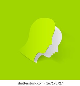 Man head paper cut