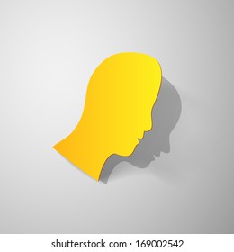 Man head paper cut