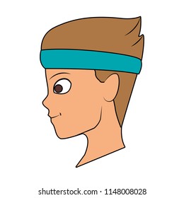 Man head profile