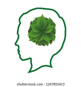 man head profile ecology icon