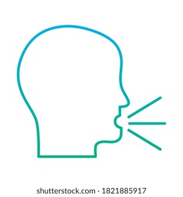 man head screaming degraded style icon design, Manifestation human rights and protest theme Vector illustration
