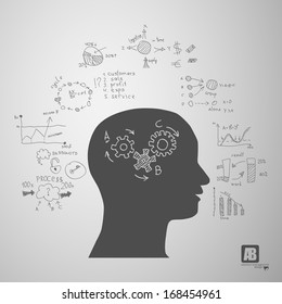 Man head silhouette