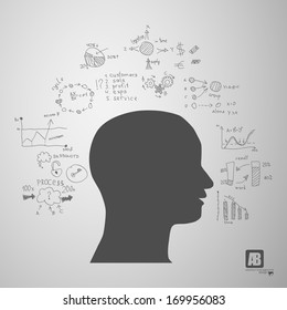 Man head silhouette