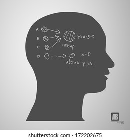 Man head silhouette