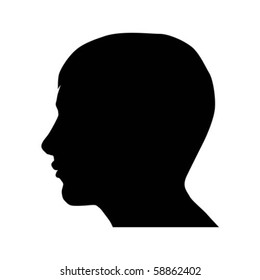 Man head silhouette