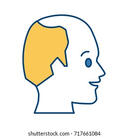Man head silhouette